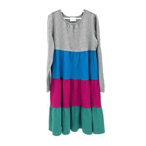 Hanna Andersson girl’s color block midi tiered dress